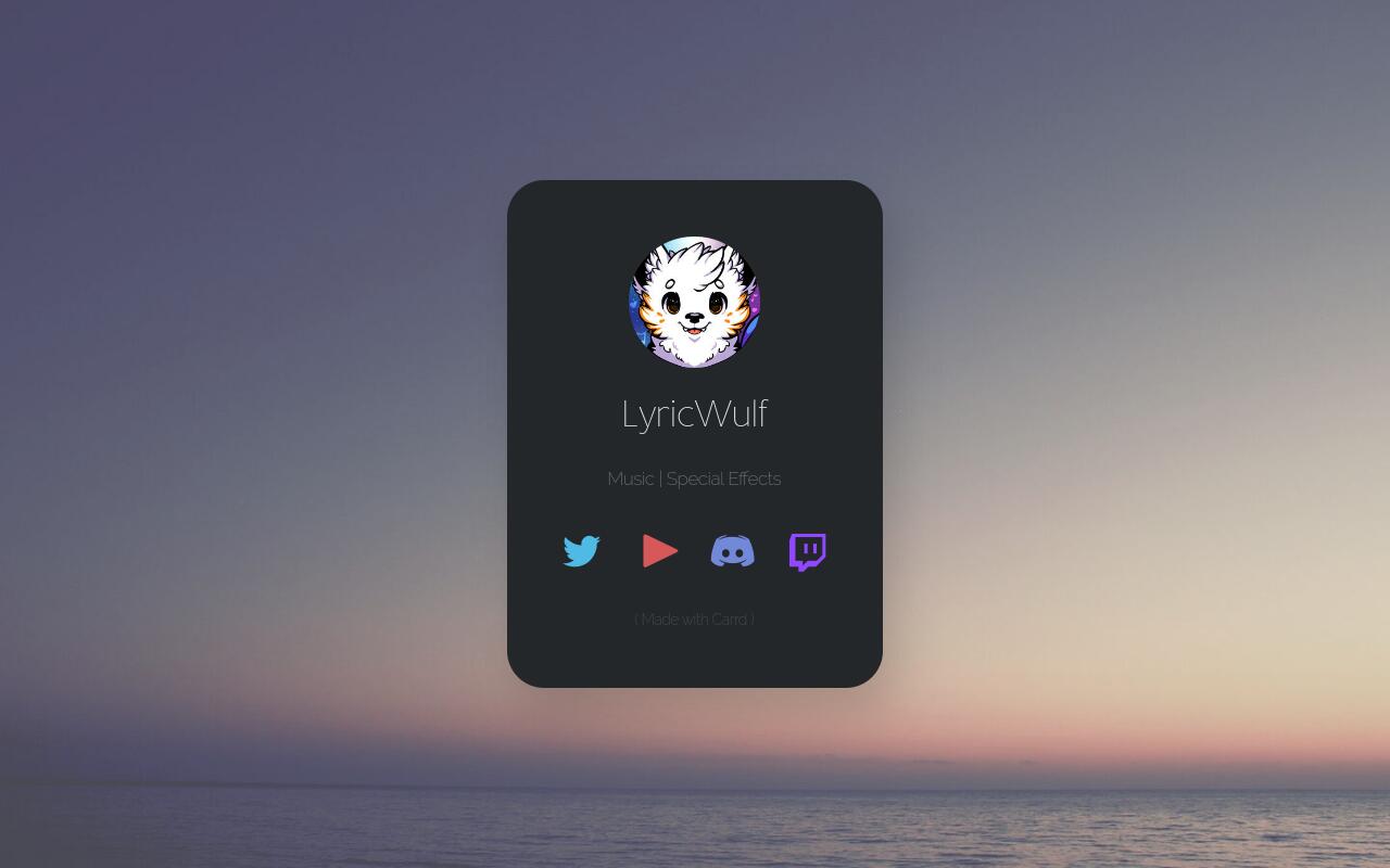 Carrd profile picture for @lyric
